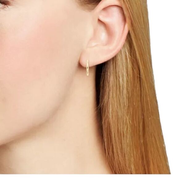 Argento Vivo Gold Twist Hoop Earrings - Picture 5 of 5